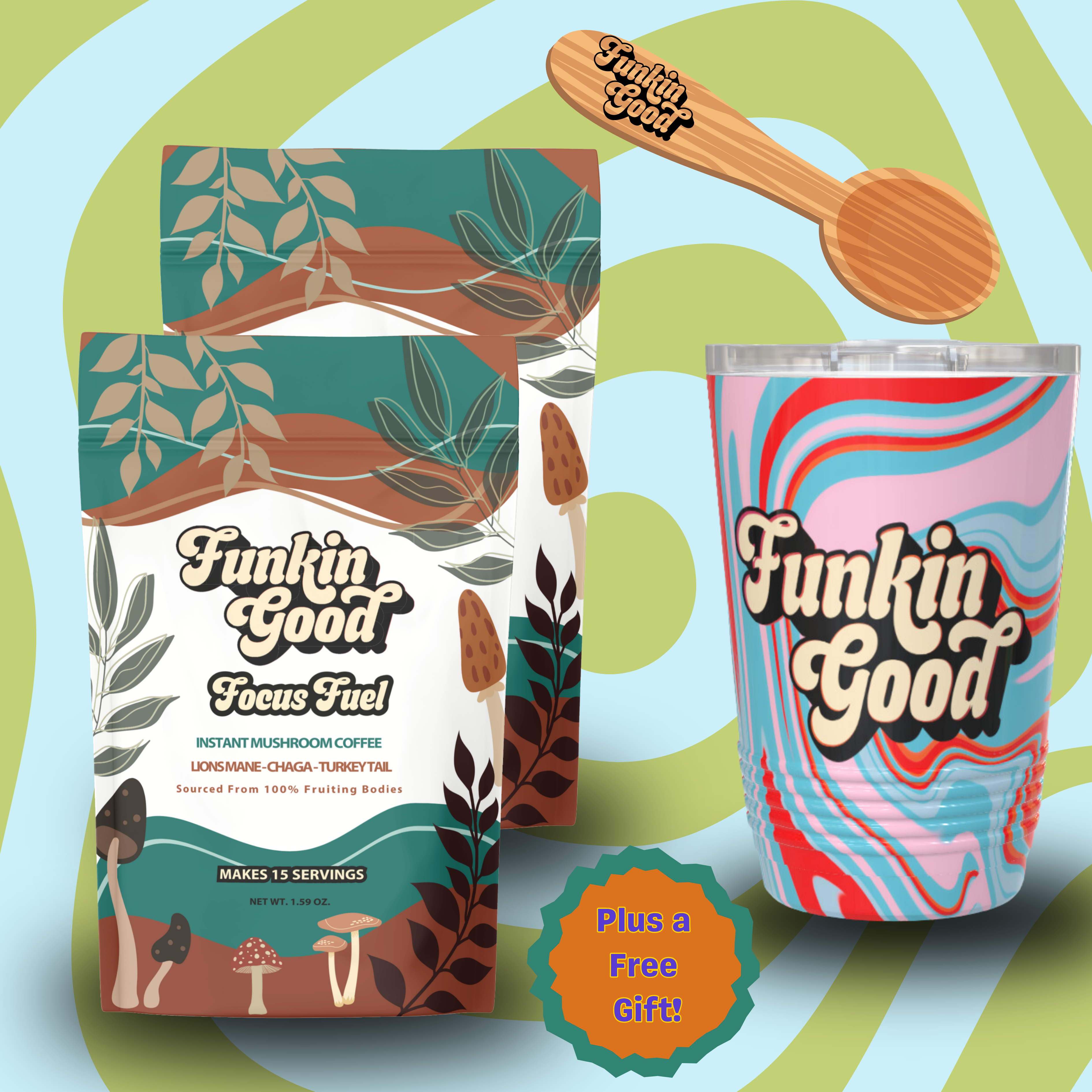 Focus Fuel Mushroom Coffee Starter Pack + Free Gift!