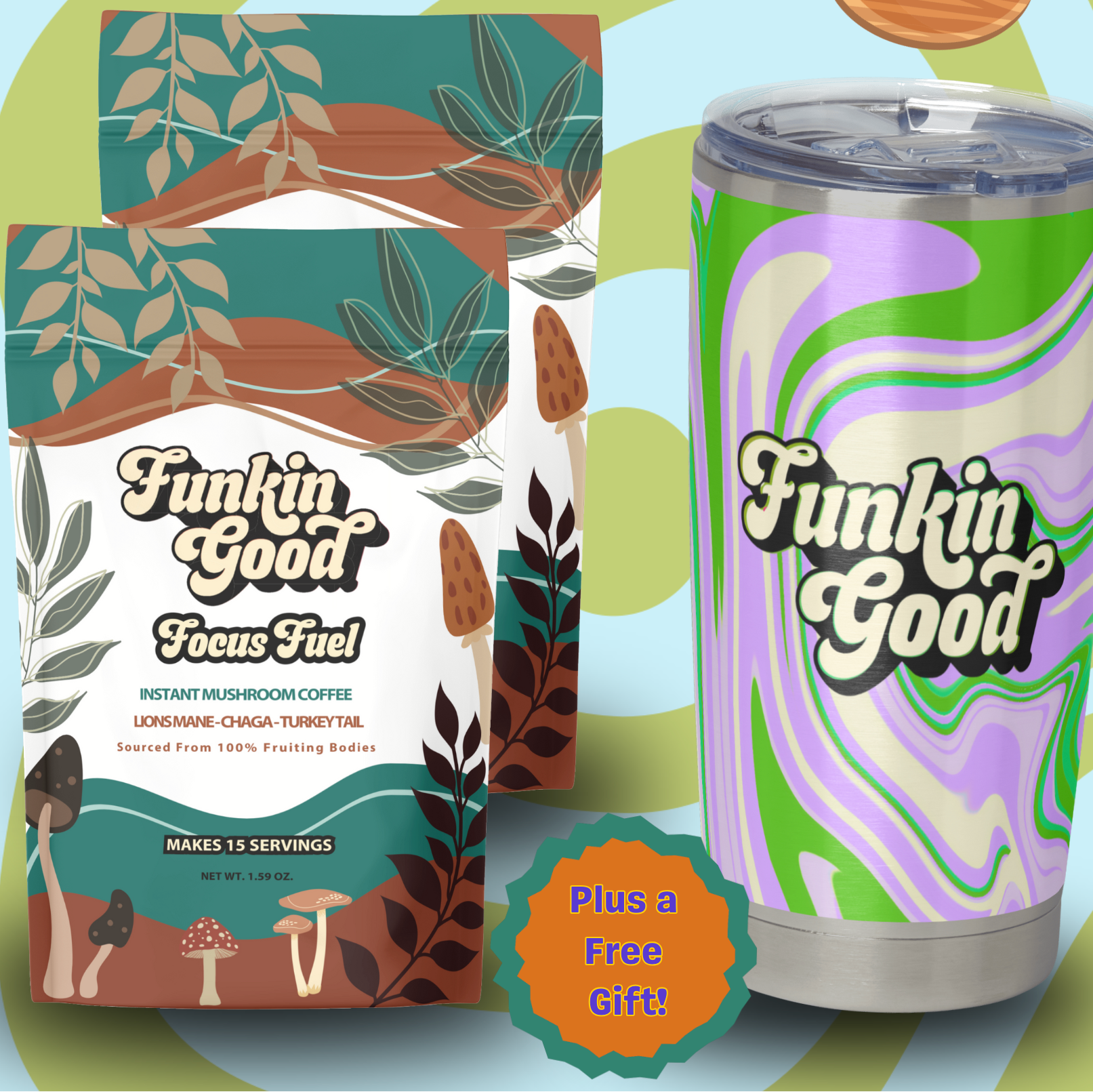 Focus Fuel Mushroom Coffee Starter Pack + Free Gift!