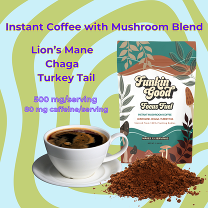 Funkin Good Focus Fuel Mushroom Coffee — clean energy without the crash