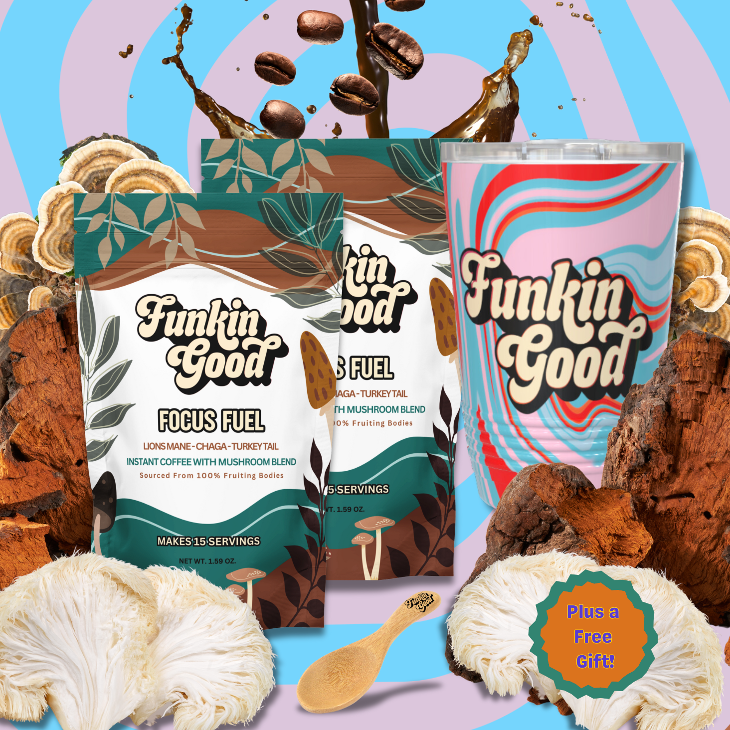 Focus Fuel Mushroom Coffee Starter Pack + Free Gift!