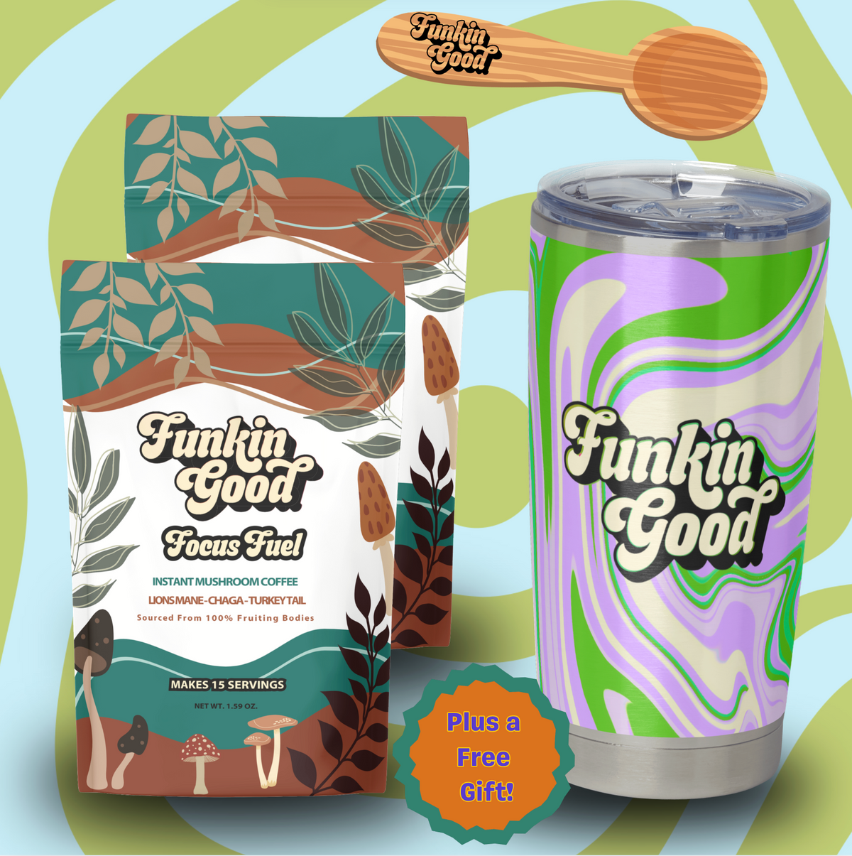 Mushroom Coffee Starter Kit - 30-Day Focus Bundle with Lion's Mane + Chaga