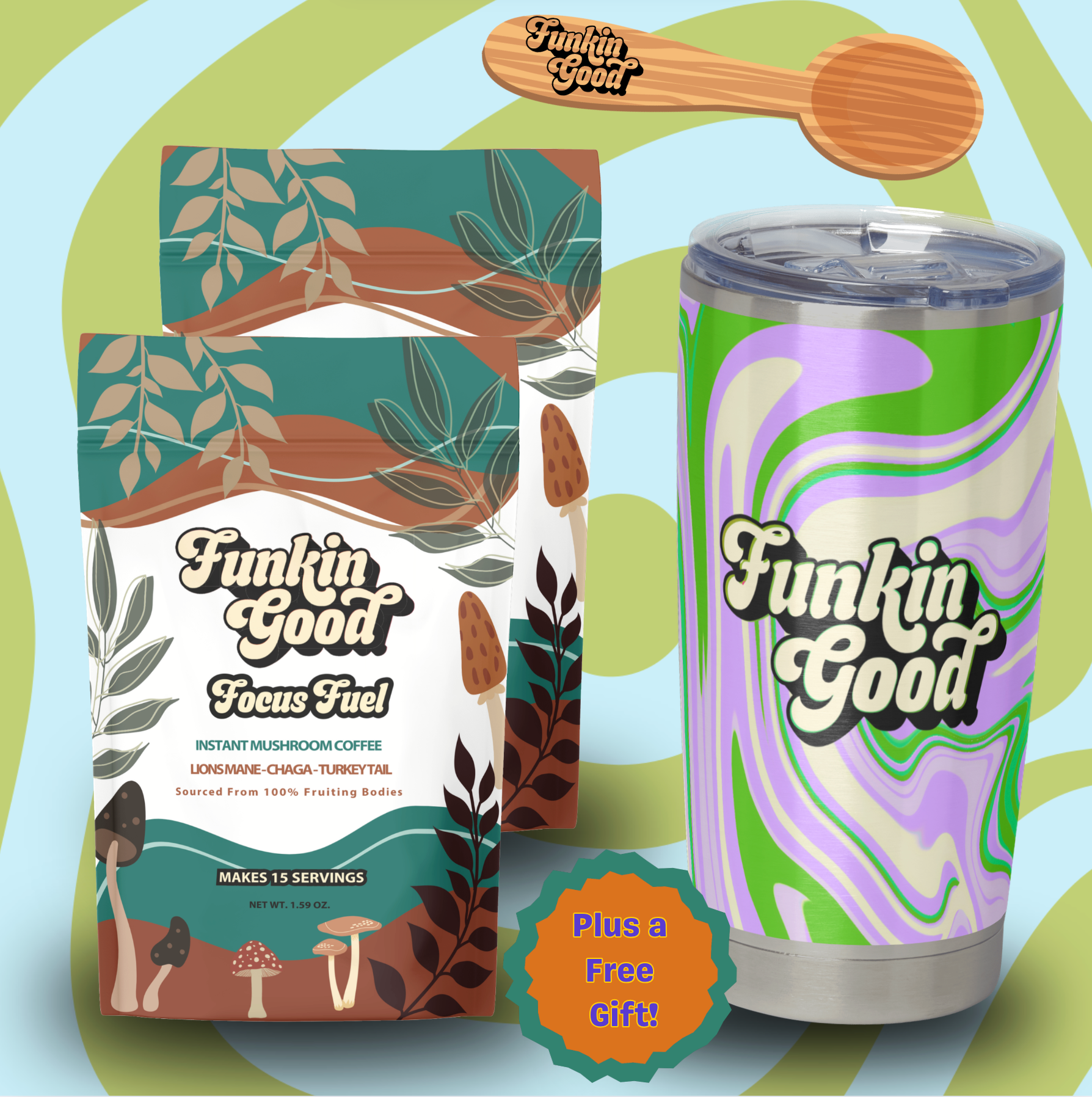 Focus Fuel Mushroom Coffee Starter Pack + Free Gift!