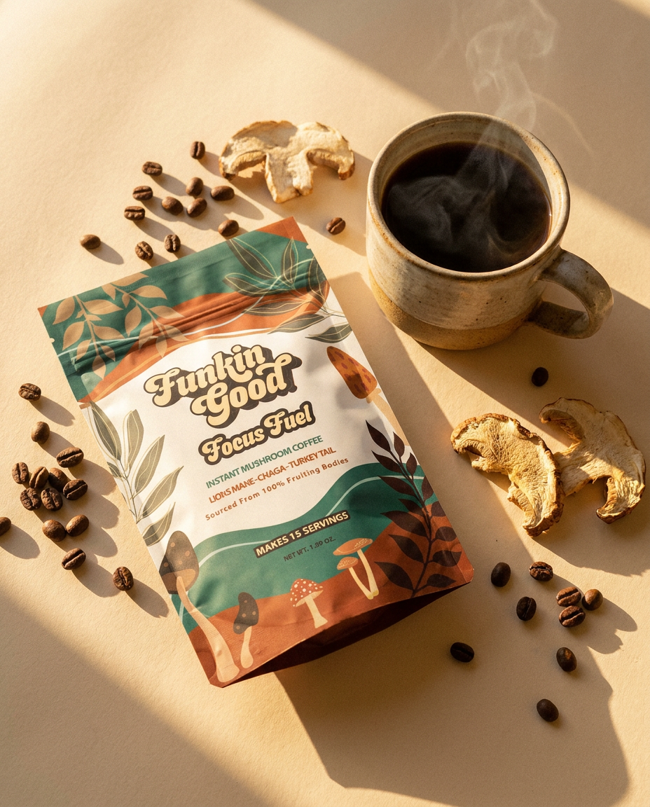 Focus Fuel Mushroom Coffee - Lion's Mane + Chaga for Focus and Energy